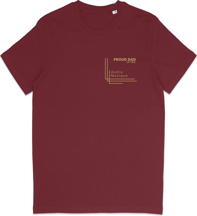 T Shirt Heren - Gepersonaliseerd - Trotse Vader Cadeau - Rood - M