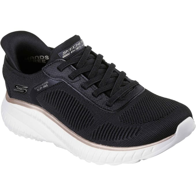 Skechers BOBS Sport Squad Chaos Textiel Dames Zwart/Goud Standaard Sneakers