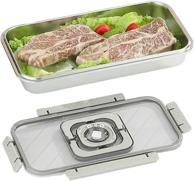 Broodtrommel Luchtdicht - Brooddoos Container - Brood Vers Houden - Met Datum Systeem - 36 x 20.2 x 8.5 cm