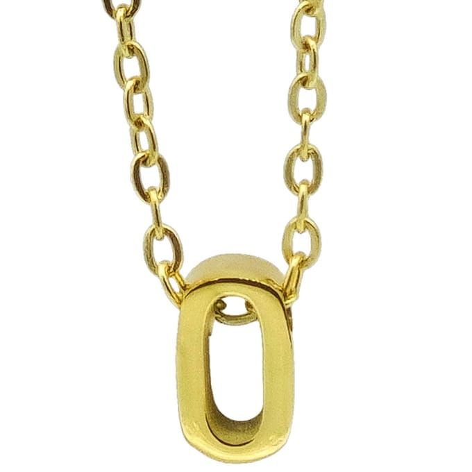 Initial ketting letter O - Minimalistisch - Goudkleurig Staal