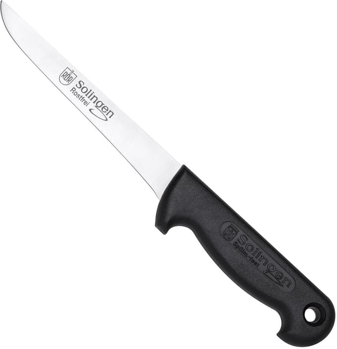 RÖR Solingen Uitbeenmes – RVS – Lemmet 15 cm – Heft Kunststof Zwart