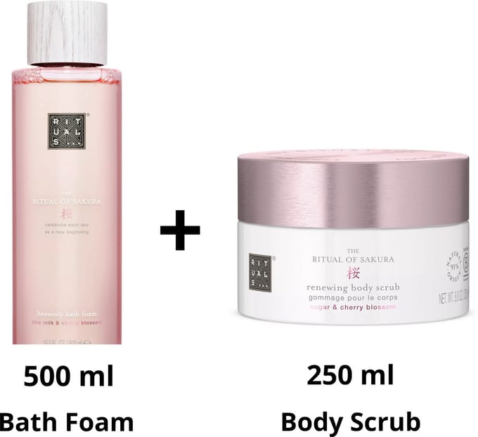 Rituals of Sakura - Combi Set- Body Scrub 250 ml + Bath Foam 500 ml