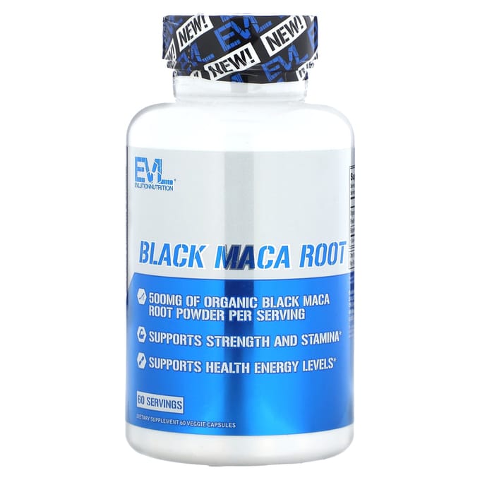 EVLution Nutrition, Zwarte Maca Wortel, 60 Plantaardige Capsules