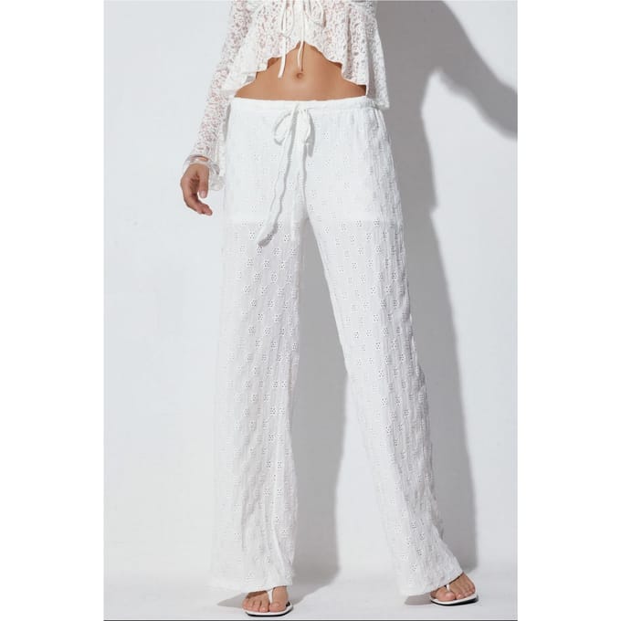 Dames Katoenen Rechte Broek