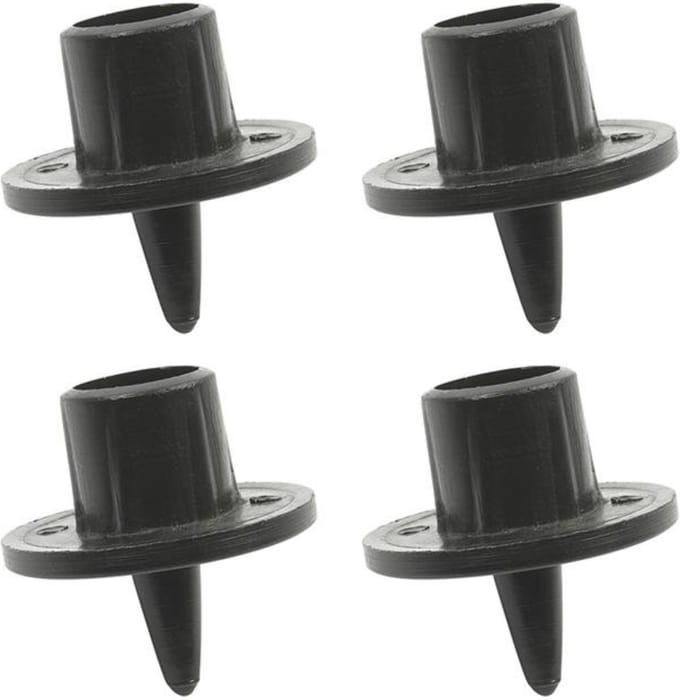 ProPlus Puntdoppen - Kunststof - Ø 22 mm - Zwart - 4 stuks