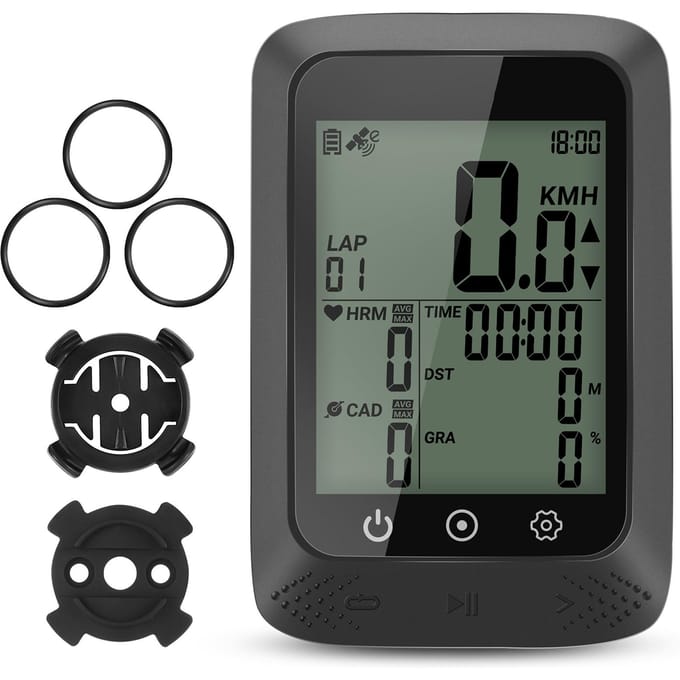Fiets Snelheidsmeter Waterdicht Fietsroute Navigatie Kilometerteller Multifunctionele Digitale Fiets zwart
