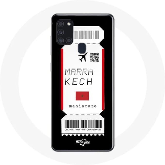 Coque Samsung Galaxy A21S Billet d'avion marrakech