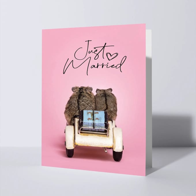 CAT'CHY Cards - wenskaart - huwelijk - hamster