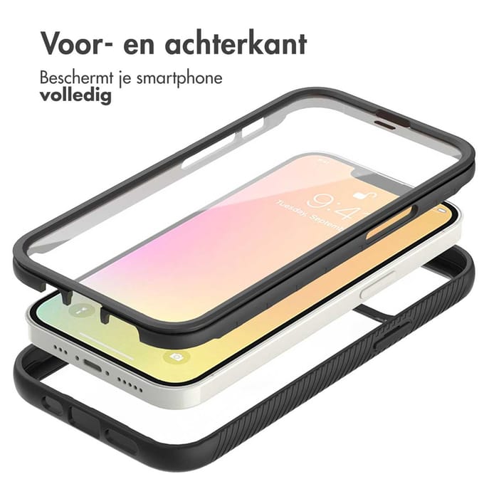 imoshion Hoesje - Geschikt voor Apple iPhone 13 - 360° Full Protective Case - Zwart