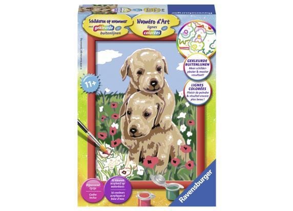 Ravensburger Schlideren op nummer Knuffelende pupp Schilderen