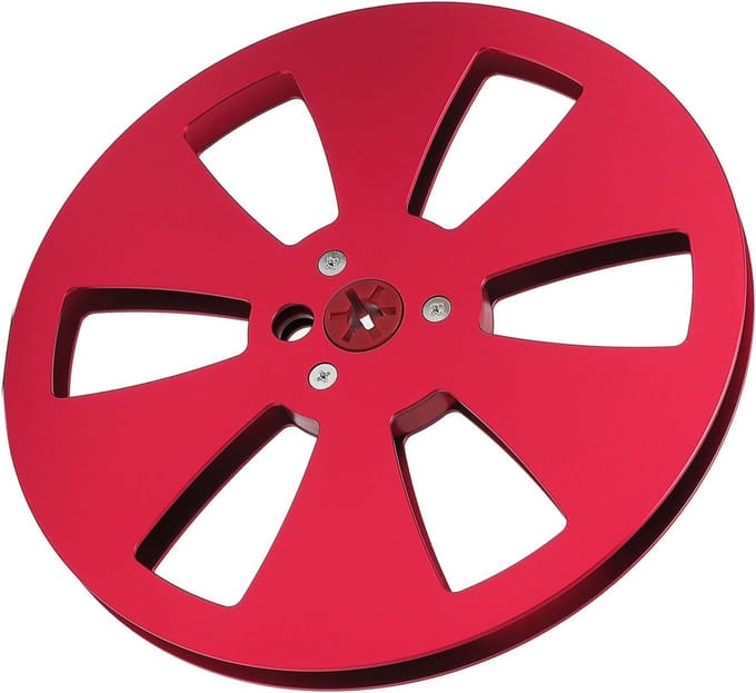 Lege Tape Haspel - Aluminium Reel - Audio Opname - 6-Gaats Ontwerp - 7 Inch - Rood