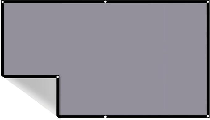 Projectorscherm - Draagbaar scherm - Thuisbioscoop creëren - Hoge helderheid - 120 inch - Wit