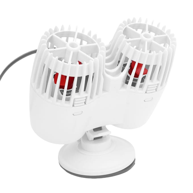 Aquariumcirculatiepomp Ultrastille hoge waterstroom Stevige structuur Dubbele kop Wave Maker-pomp voor white