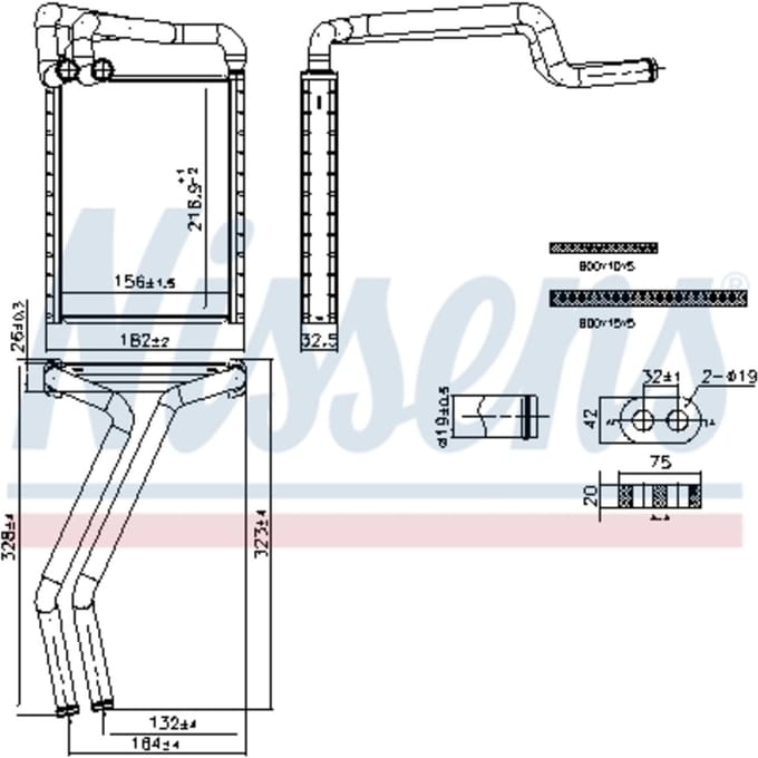 Warmtewisselaar, interieur verwarming NISSENS 707297