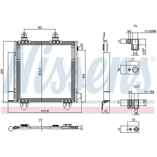 Condensator, airconditioning NISSENS 941352