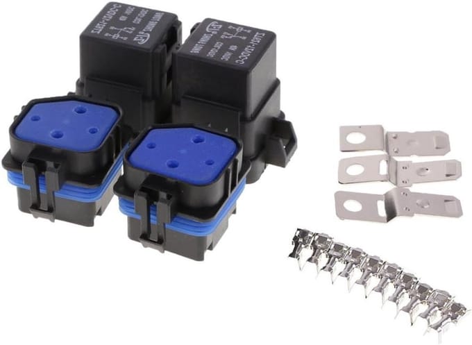 Relais Sets - Schakelaars - Elektrische Circuits - Met Houder - 2 Sets - Zwart