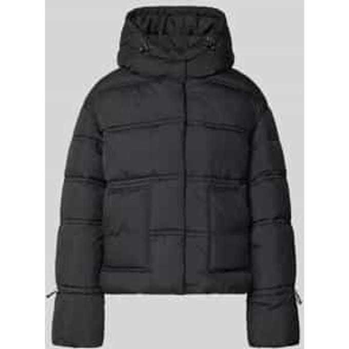 Cropped fit gewatteerd jack met opgestikte zakken, model 'Daisy'