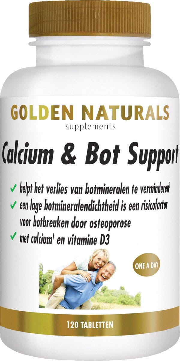 Golden Naturals Calcium & Bot Support (120 vegetarische tabletten)
