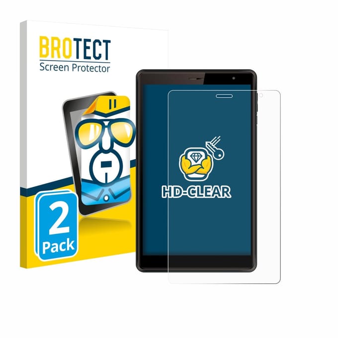 BROTECT - Screenprotector voor Logicom Tab 80 8" - Folie Beschermfolie transparant 2 Stuks
