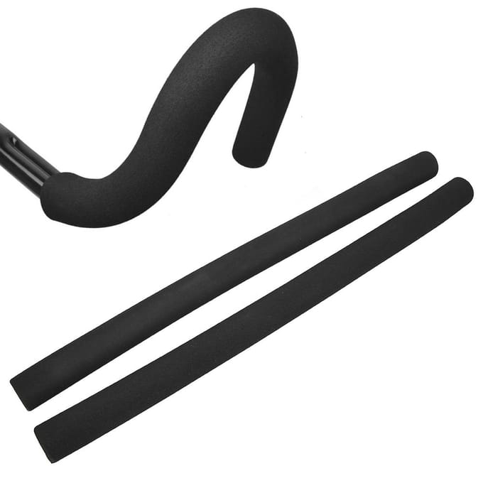 Fietsbuis Spons Schuim Zachte Stuurhandvatten Cover Plug Fietsaccessoires white