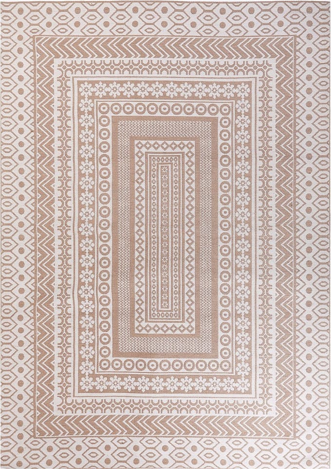BAGLAR - Jute vloerkleed - Beige/Wit - 160 x 230 cm - Jute