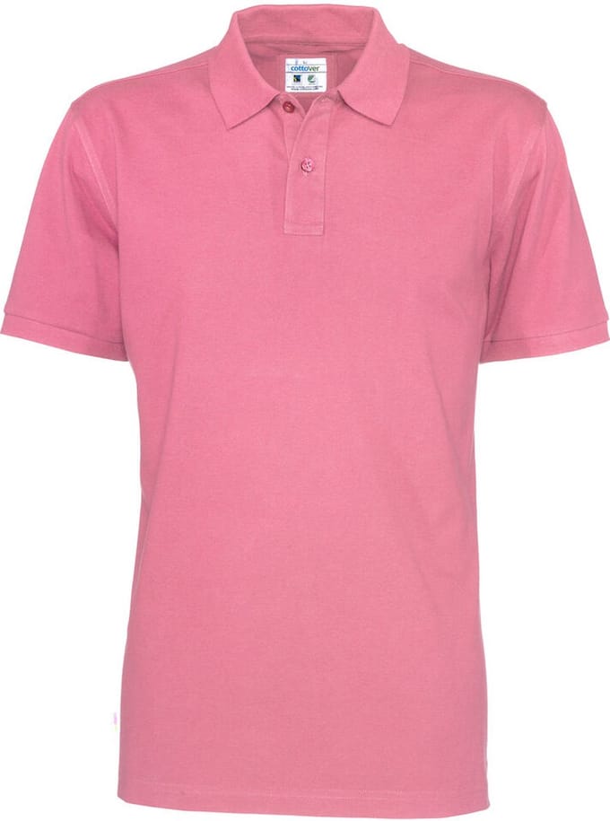 Cottover POLO PIQUE MAN - GOTS GECERTIFICEERD 141006 - Roze - M