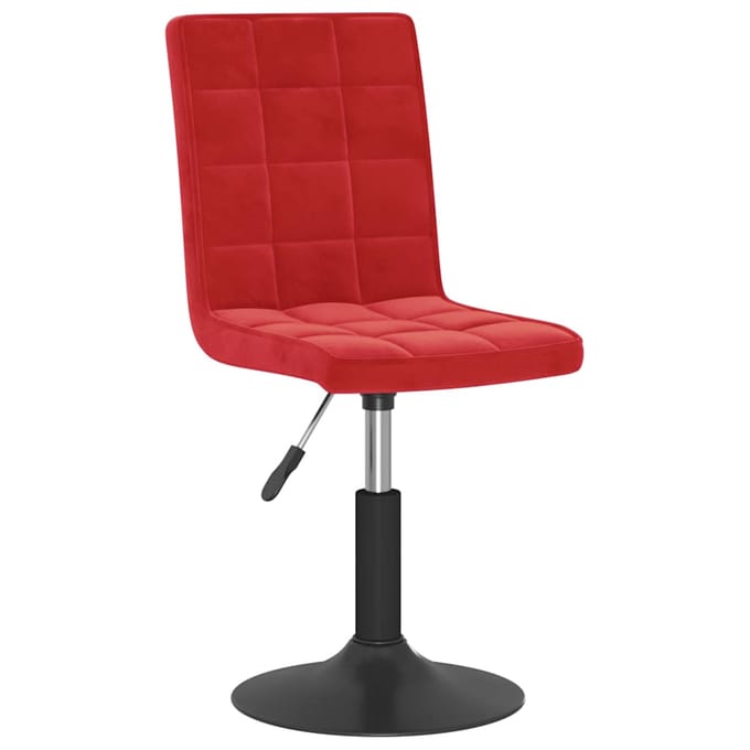 vidaXL - Eetkamerstoelen - draaibaar - 2 - st - fluweel - wijnrood