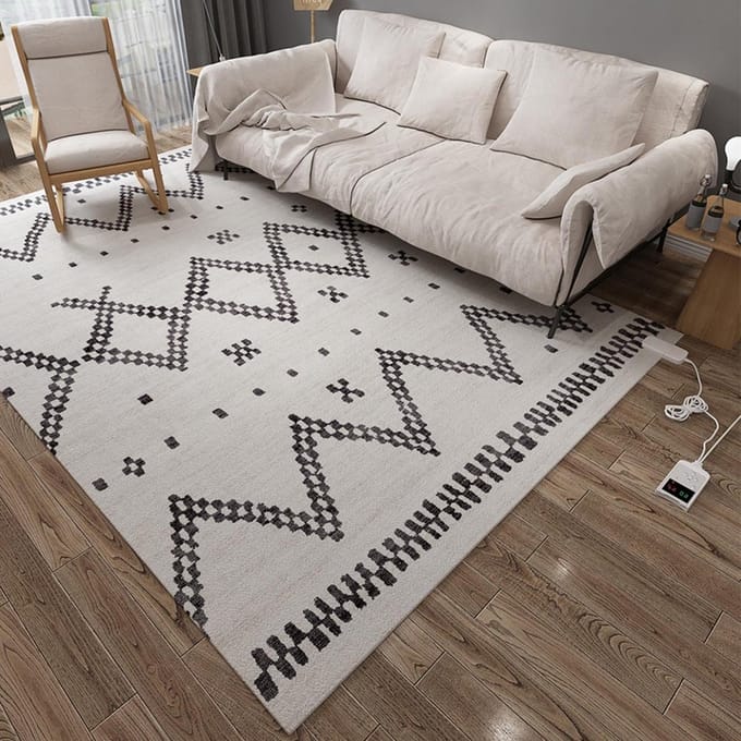 Elektrisch Verwarmde Mat - Vloerverwarming Kleed - Comfort Verwarmen - Snelle Graphene Warmte - 105x190 cm - Multicolor