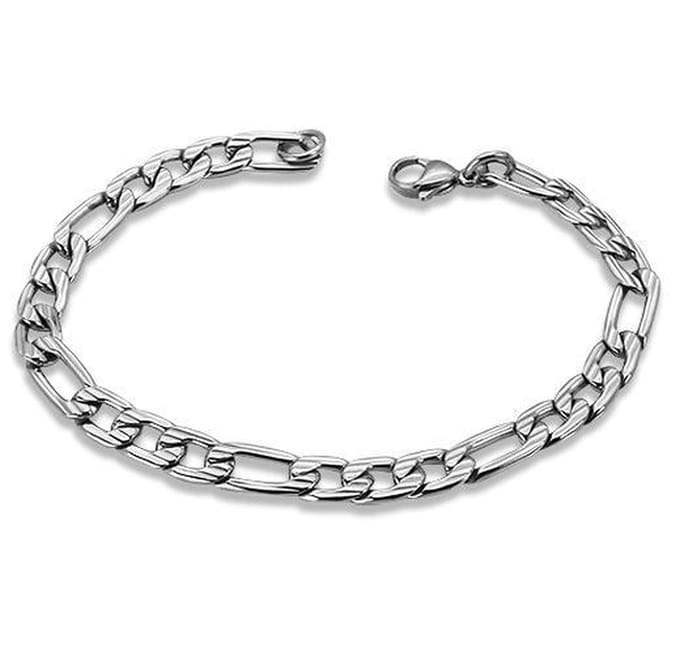 Amanto Armband Fikret - 316L Staal - Figaroschakel - 6mm - 20cm