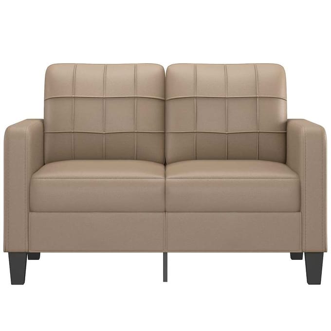 vidaXL - Tweezitsbank - 120 - cm - kunstleer - cappuccinokleurig