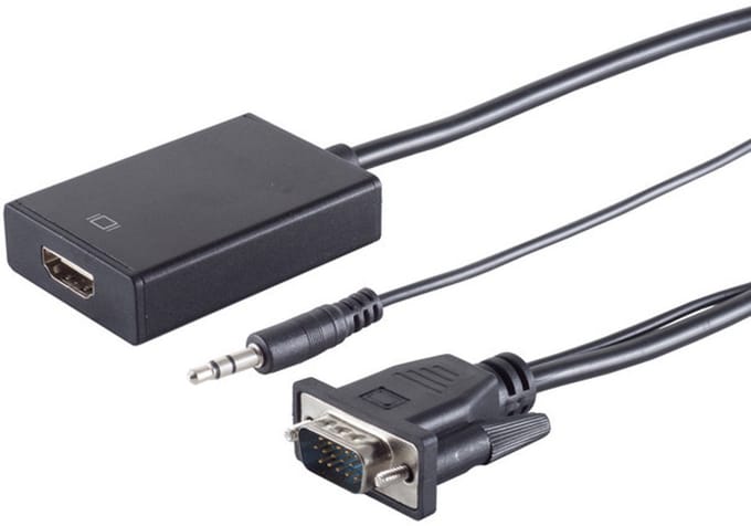 VGA Stecker /HDMI A Buchse + 3,5mm Klinke 0,15m