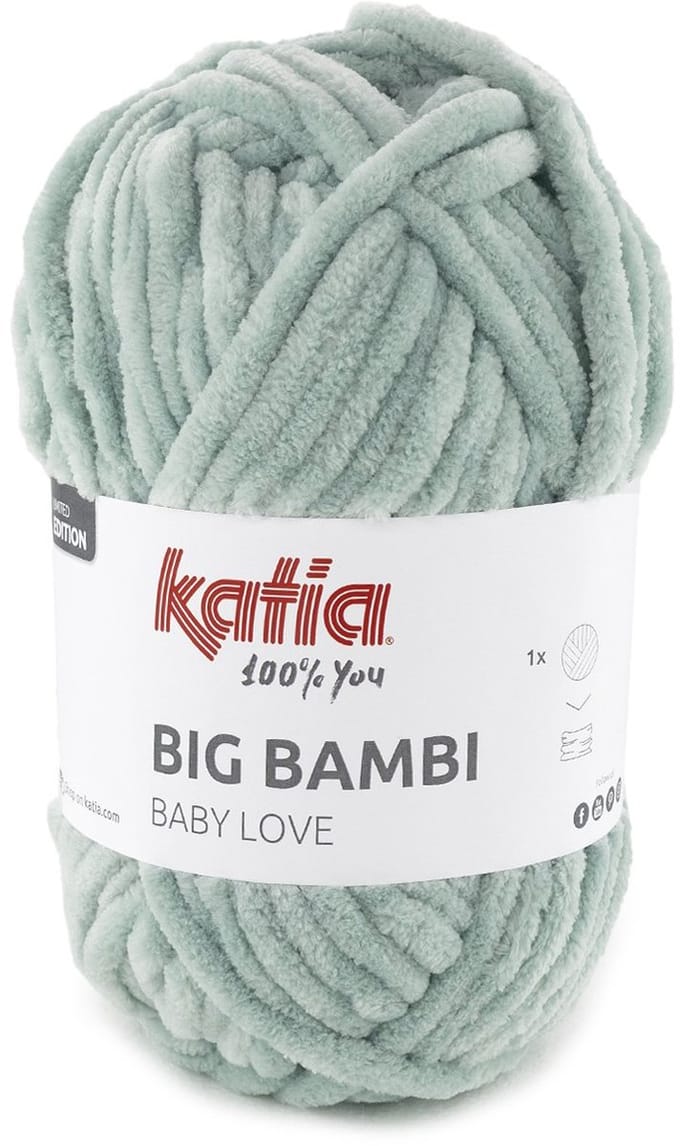 Katia Big Bambi - 104 zeegroen - XXL Chenille Garen