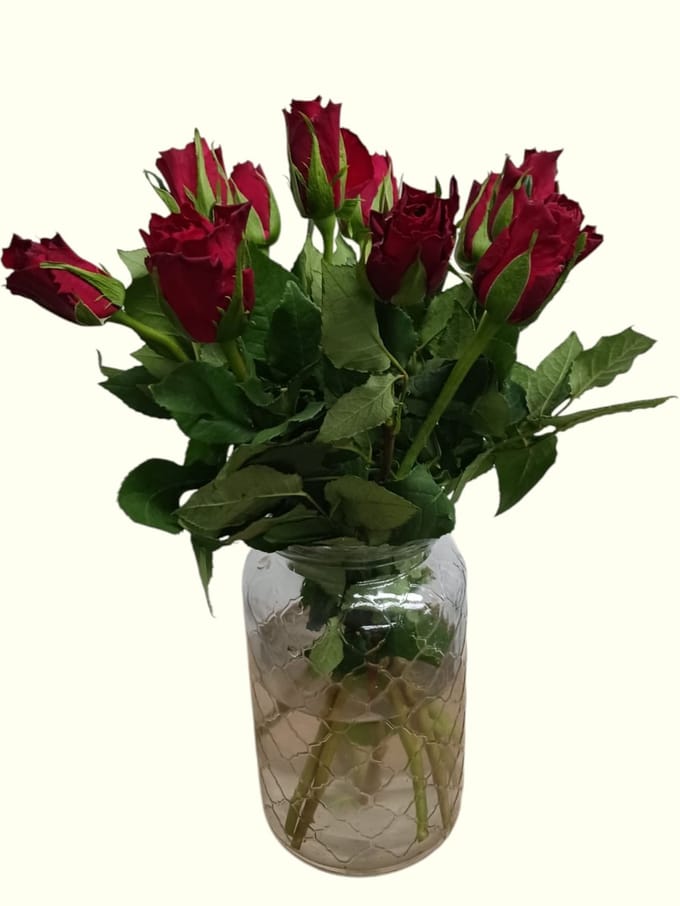 Bloomingworld Rozen mix Rood Pastel Bloemen - 12 stelen