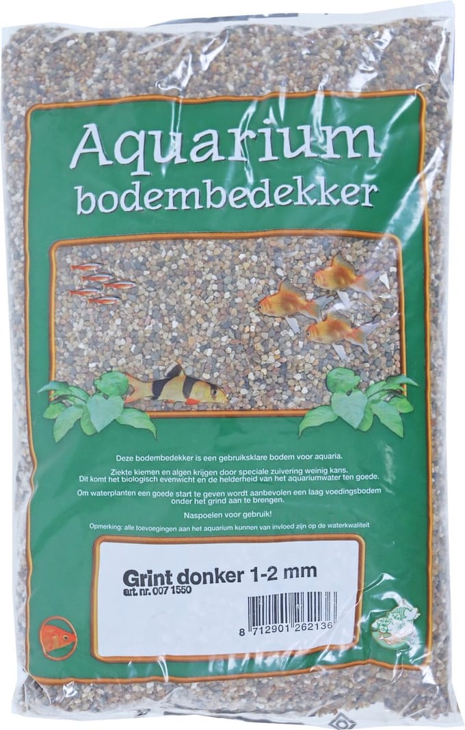 De Boon Aquariumgrind donker 1-2 mm | bodembedekking aquarium 8KG