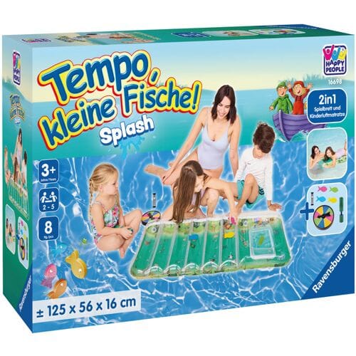 HAPPY PEOPLE Kinder luchtbed met spel, 125 x 56 cm