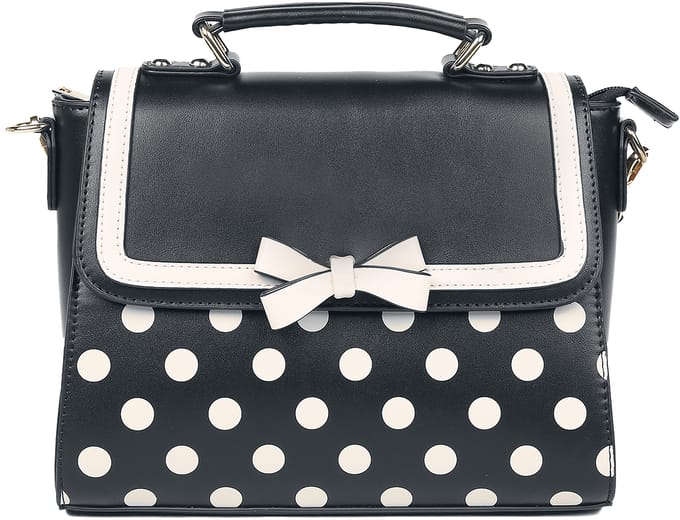 Banned Retro Handtas - Retro Influencer - voor Vrouwen - zwart-wit