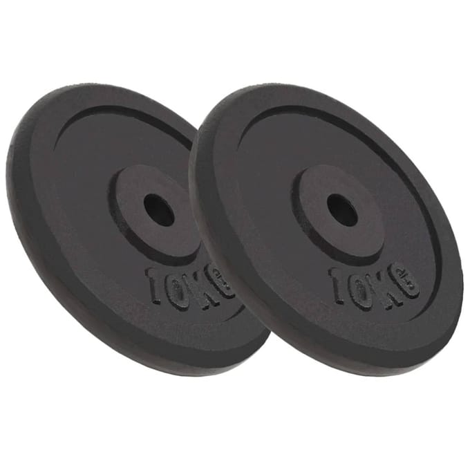 vidaXL - Halterschijven - 2 - st - 2x10 - kg - gietijzer
