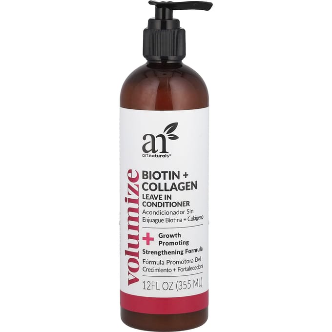artnaturals, Volumize, Biotin + Collagen, Leave-In Conditioner, 12 fl oz (355 ml) white
