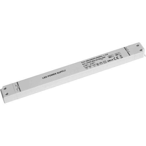 Dehner Elektronik SSL 60-12VF LED-transformator, LED-driver Constante spanning 60 W 5 A 12 V/DC Geschikt voor meubels, Overbelastingsbescherming,...
