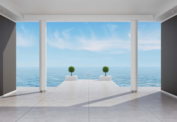 Fotobehang Ocean View  | XL - 208cm x 146cm | 130g/m2 Vlies