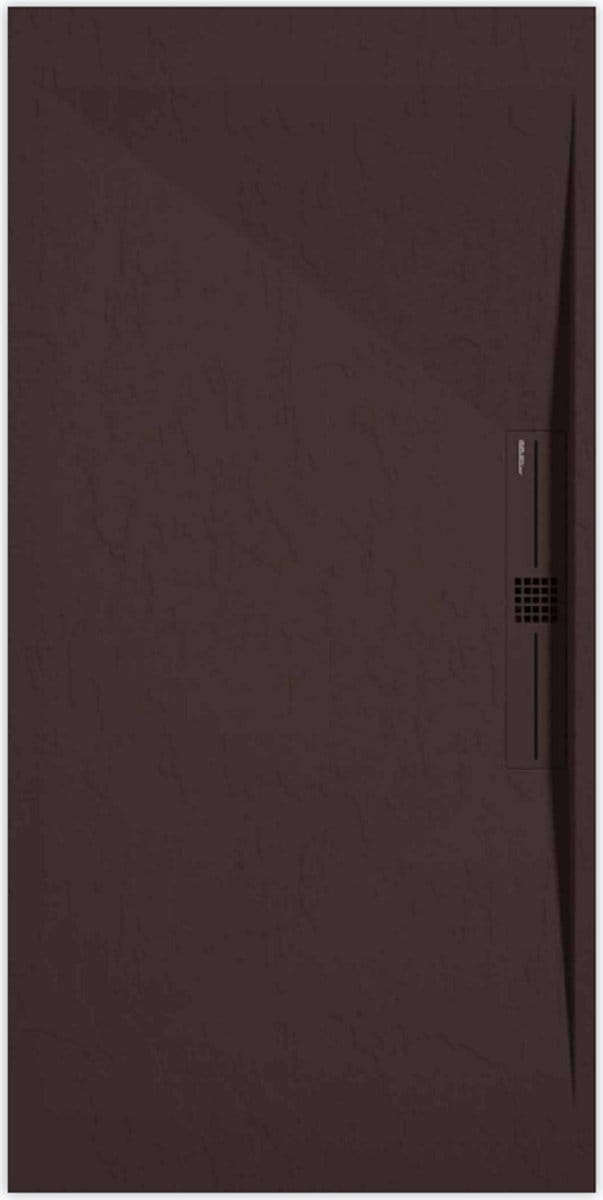 Sanifun douchebak Stone Side Chocolate Slate 900 x 800 P