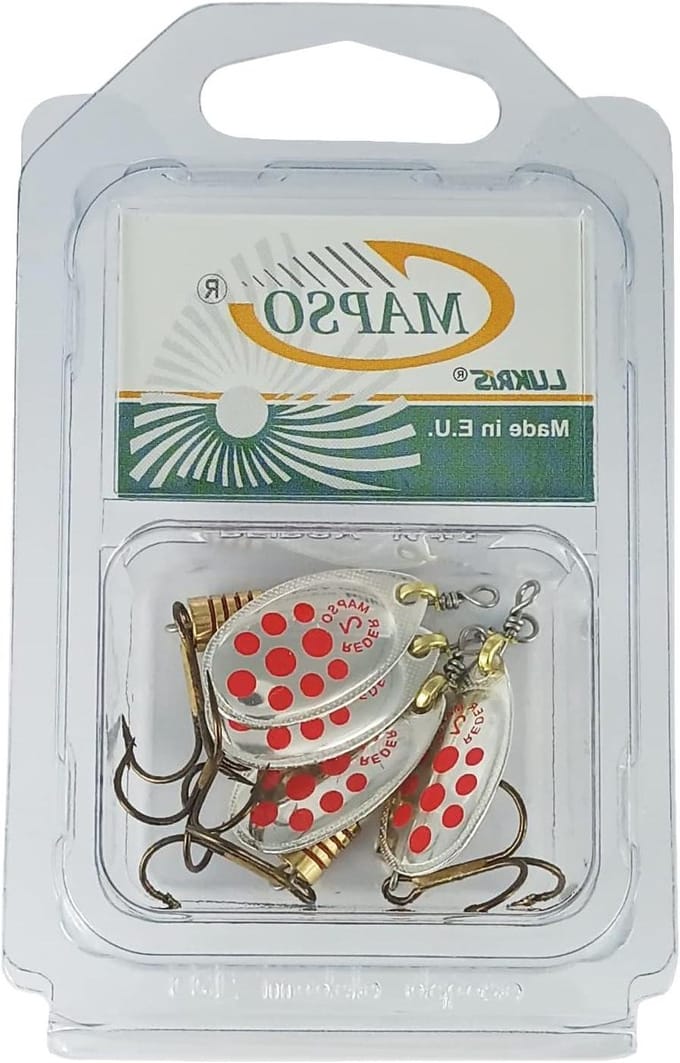 MAPSO - Blister 4 lepels Reder Nr. 2 Zilver Rood, 4,5 Gms