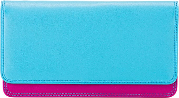 MyWalit MyWalit Portemonnee Dames - Ritsportemonnee - Leer - Blauw