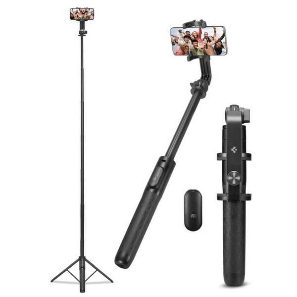 Spigen Universeel Smartphone Tripod Statief / Bluetooth Selfie Stick Zwart