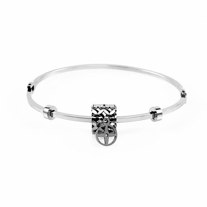 Dames Bangle - Buis Hanger Design - Roestvrij Stalen Armband
