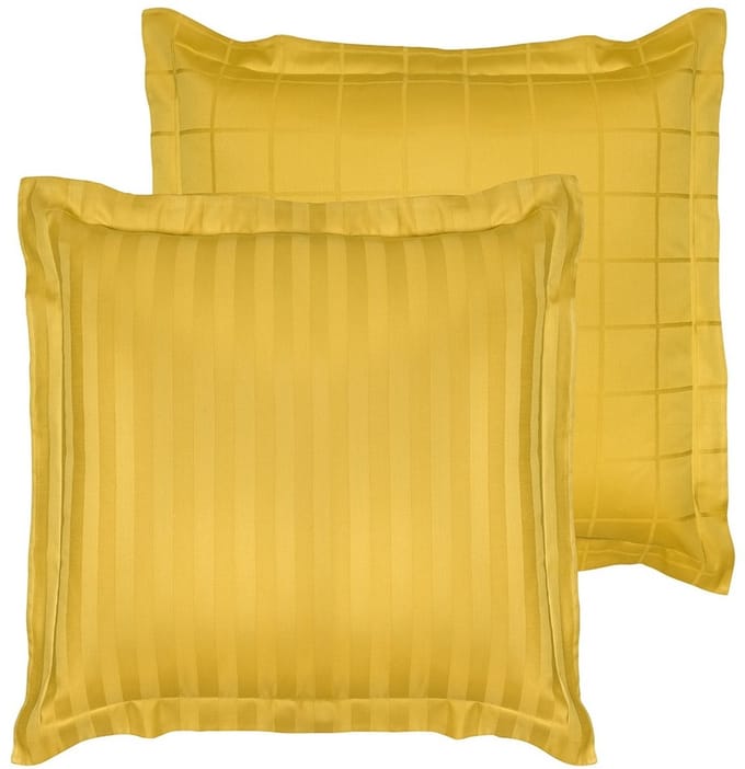 De Witte Lietaer Kussensloop Zygo Ochre - 63 x 63 cm - Geel - Katoen Satijn