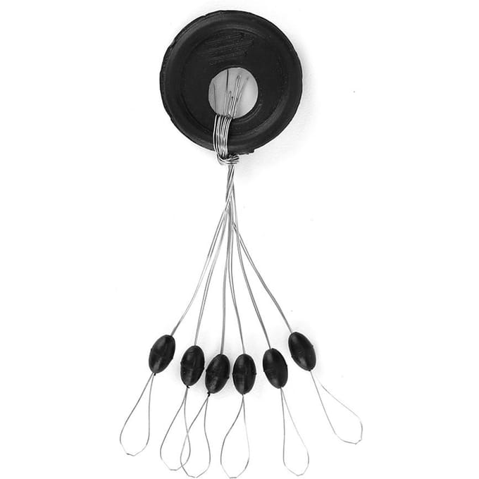 100 stuks/lot Rubber Vissen Dobber Stopper Lood Dobber Cilinder Ovaal Boei Stop (Cilinder) black