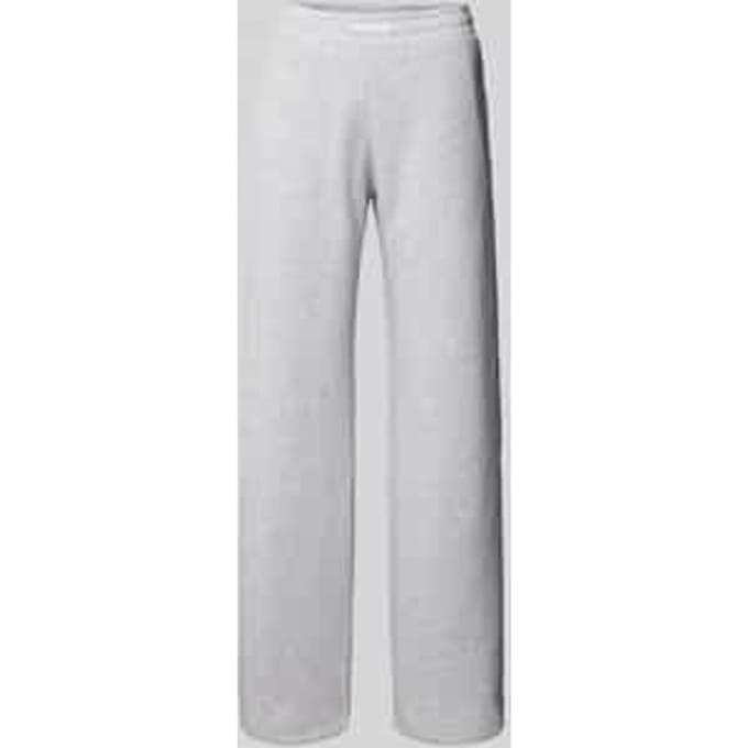 Wide leg sweatpants met labeldetail