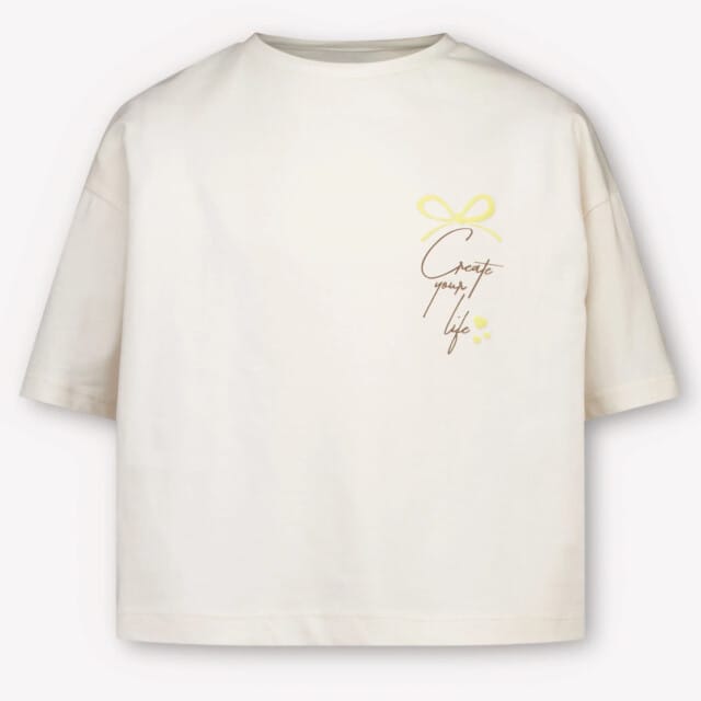 MAYORAL - Meisjes t-shirt - Maat 110 - Meisjes - Beige -