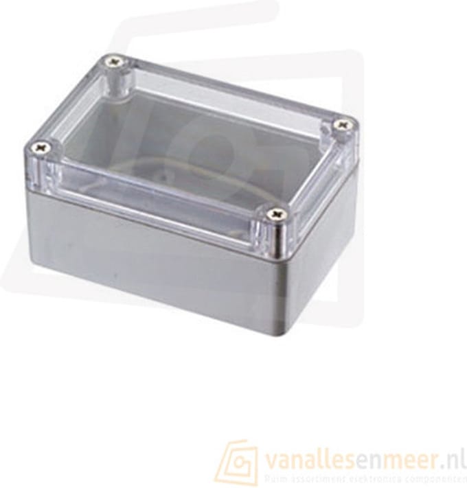 Behuizing voor elektronica 158x90x60mm transparante deksel